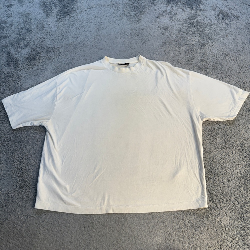 ASOS DESIGN Men Size M White Mountain Under Control Streetwear Oversized T-Shirt
